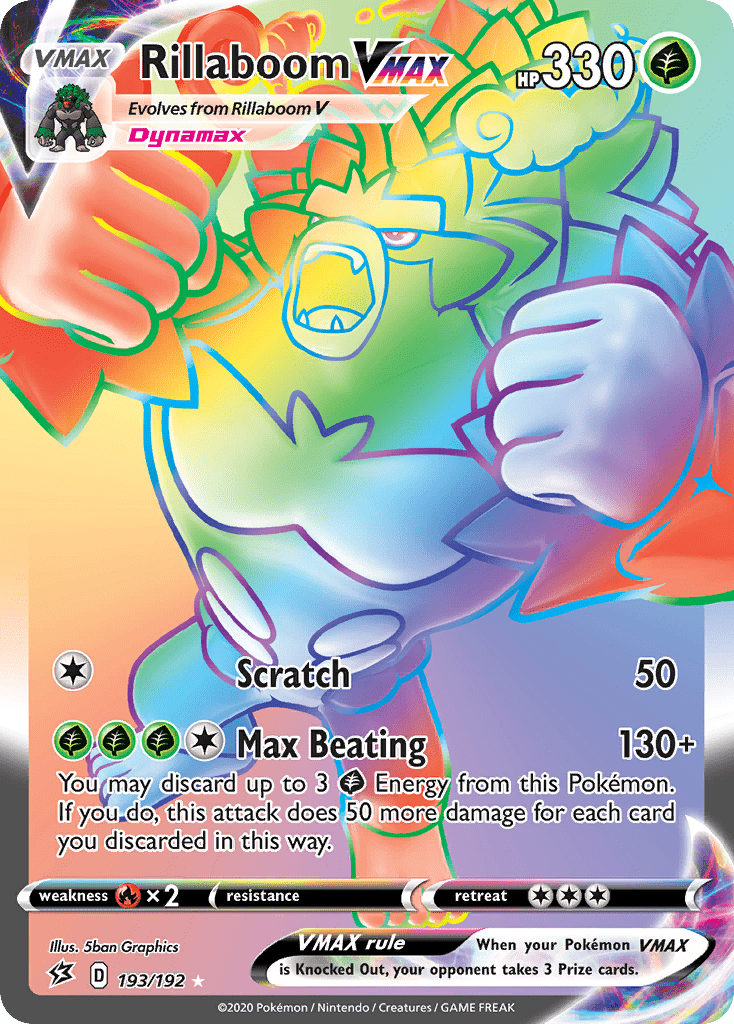 Rillaboom VMAX (193/192) [Sword & Shield: Rebel Clash] Pokemon Single Pokémon  | Multizone: Comics And Games