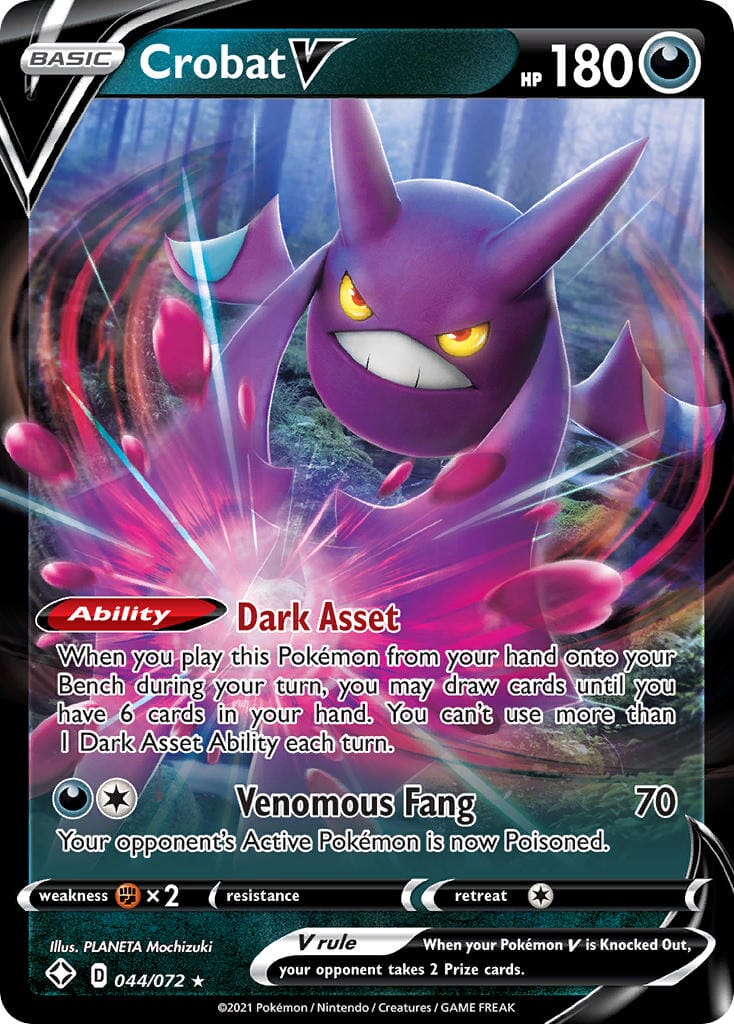 Crobat V (044/072) [Sword & Shield: Shining Fates] Pokemon Single Pokémon  | Multizone: Comics And Games