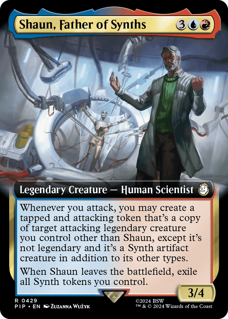 Shaun, Father of Synths (Extended Art) [Fallout] MTG Single Magic: The Gathering  | Multizone: Comics And Games