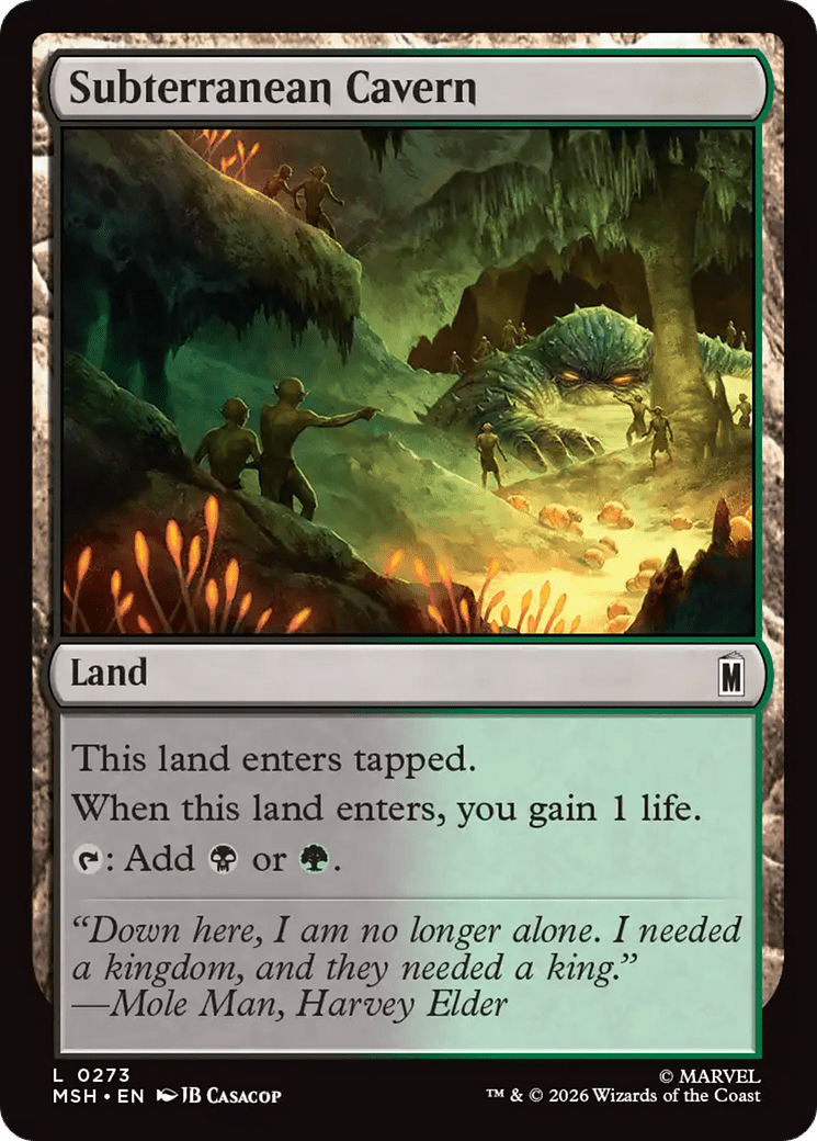 Subterranean Cavern [Marvel Super Heroes] MTG Single Magic: The Gathering  | Multizone: Comics And Games