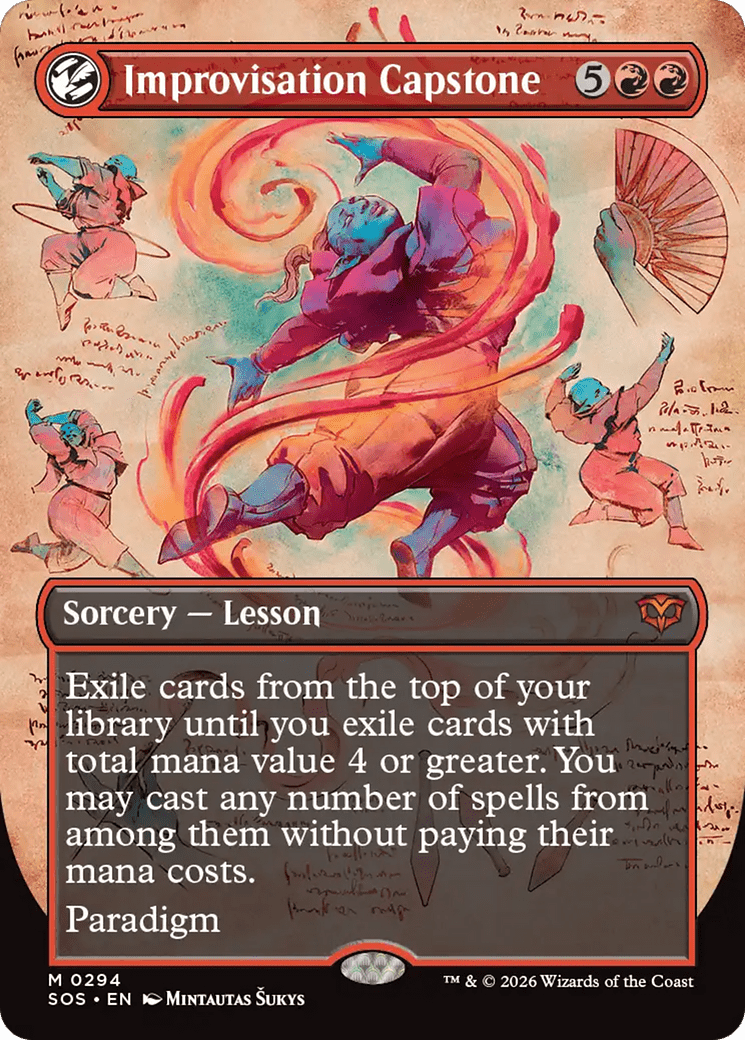 Improvisation Capstone (Borderless) [Secrets of Strixhaven] MTG Single Magic: The Gathering  | Multizone: Comics And Games