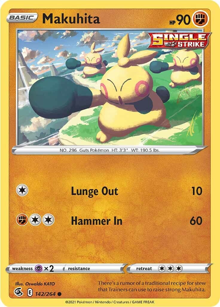 Makuhita (142/264) [Sword & Shield: Fusion Strike] Pokemon Single Pokémon  | Multizone: Comics And Games