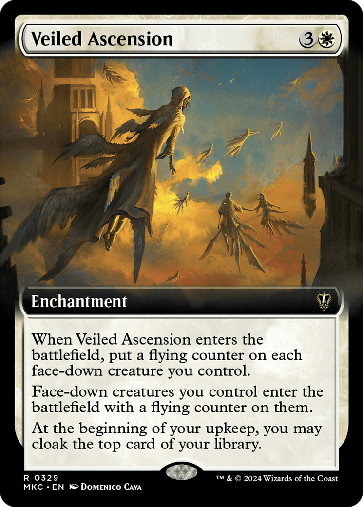 Veiled Ascension (Extended Art) [Murders at Karlov Manor Commander] MTG Single Magic: The Gathering  | Multizone: Comics And Games