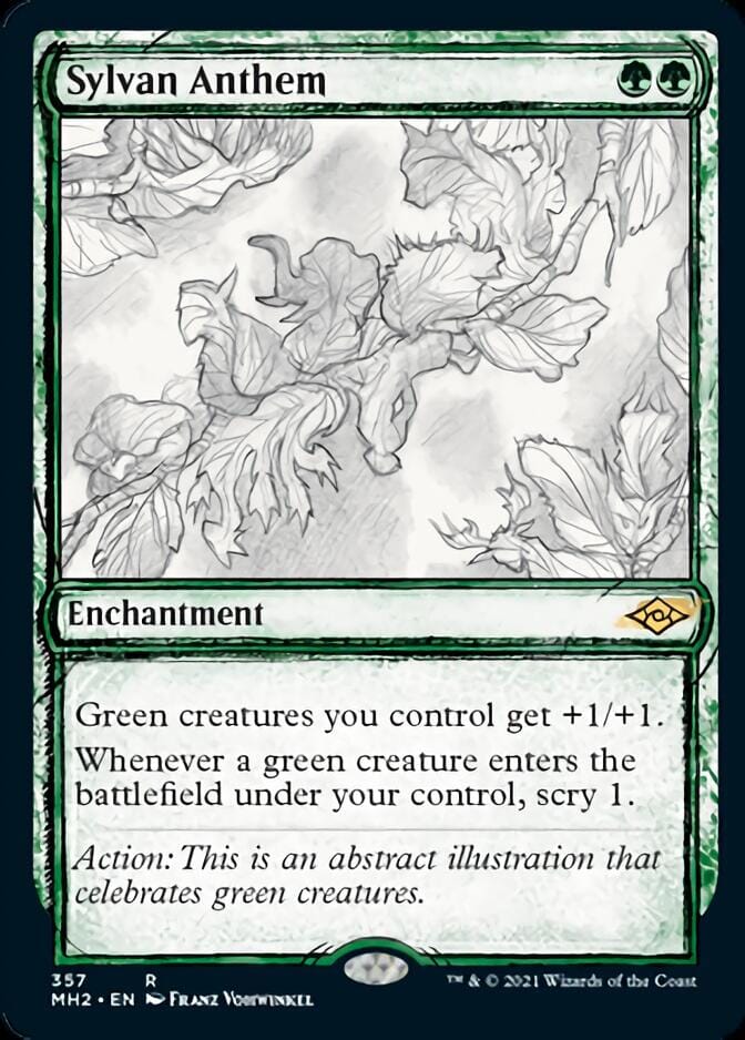 Sylvan Anthem (Sketch) [Modern Horizons 2] MTG Single Magic: The Gathering  | Multizone: Comics And Games