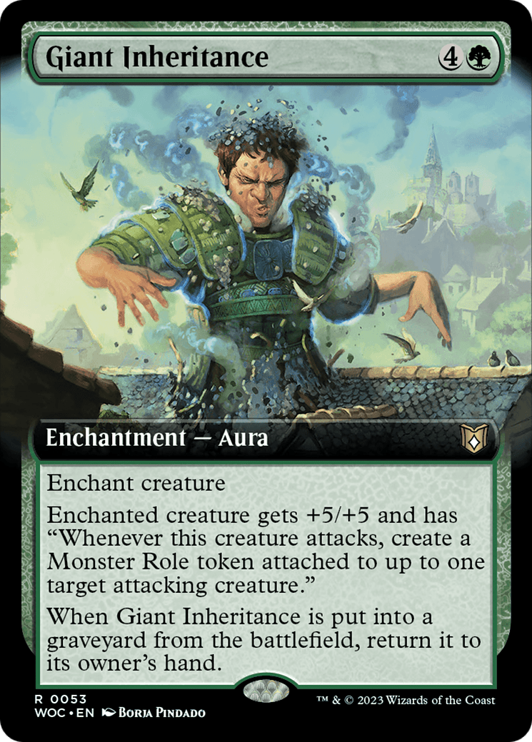 Giant Inheritance (Extended Art) [Wilds of Eldraine Commander] MTG Single Magic: The Gathering  | Multizone: Comics And Games