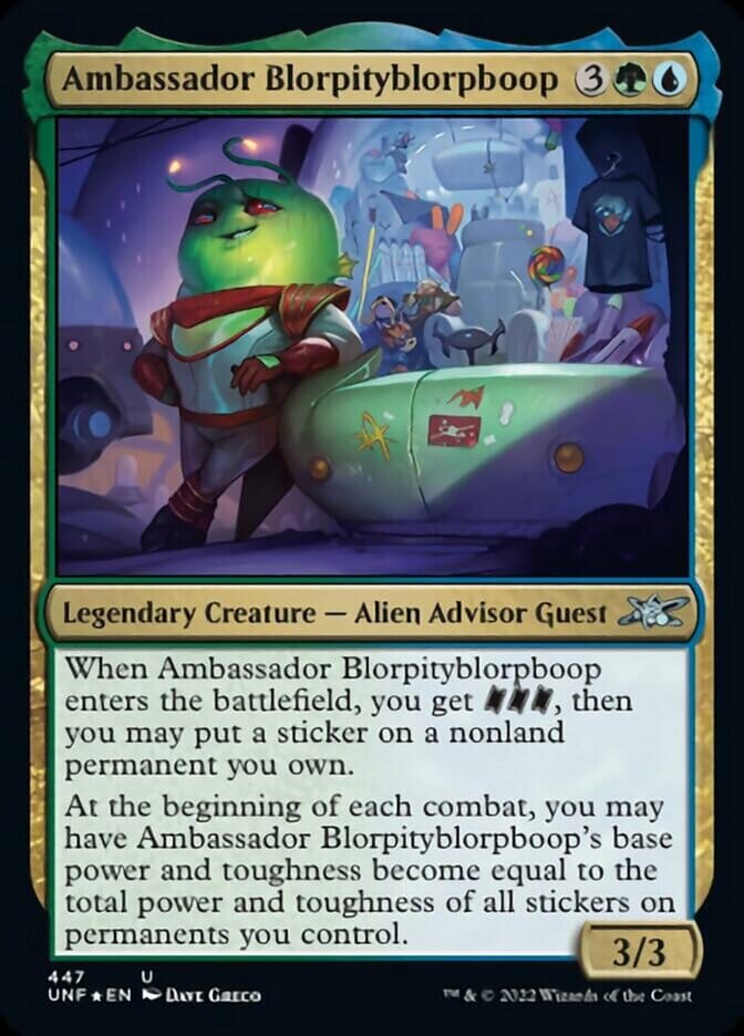 Ambassador Blorpityblorpboop (Galaxy Foil) [Unfinity] MTG Single Magic: The Gathering  | Multizone: Comics And Games