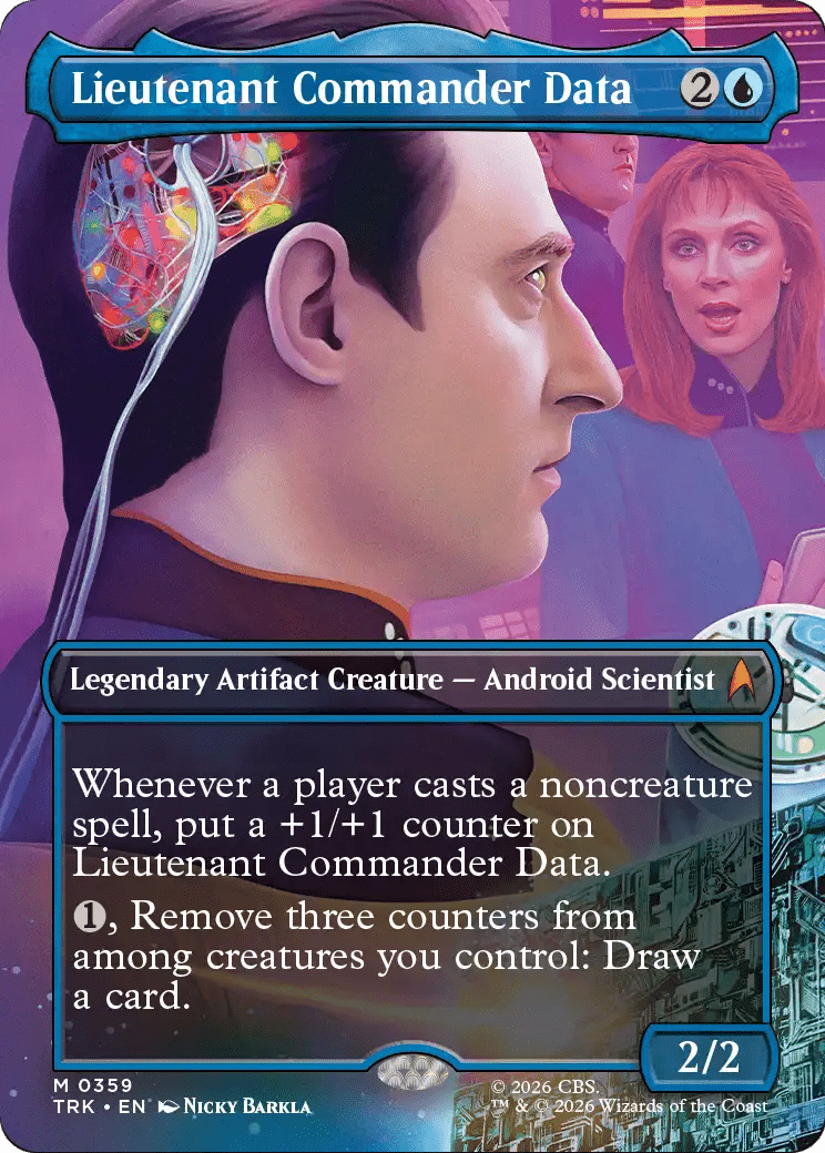 Lieutenant Commander Data (Borderless) [Star Trek] MTG Single Magic: The Gathering  | Multizone: Comics And Games