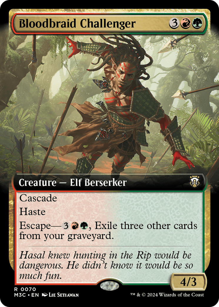 Bloodbraid Challenger (Extended Art) [Modern Horizons 3 Commander] MTG Single Magic: The Gathering  | Multizone: Comics And Games