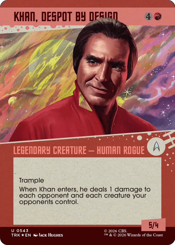 Khan, Despot by Design (Showcase) (Surge Foil) [Star Trek] MTG Single Magic: The Gathering  | Multizone: Comics And Games