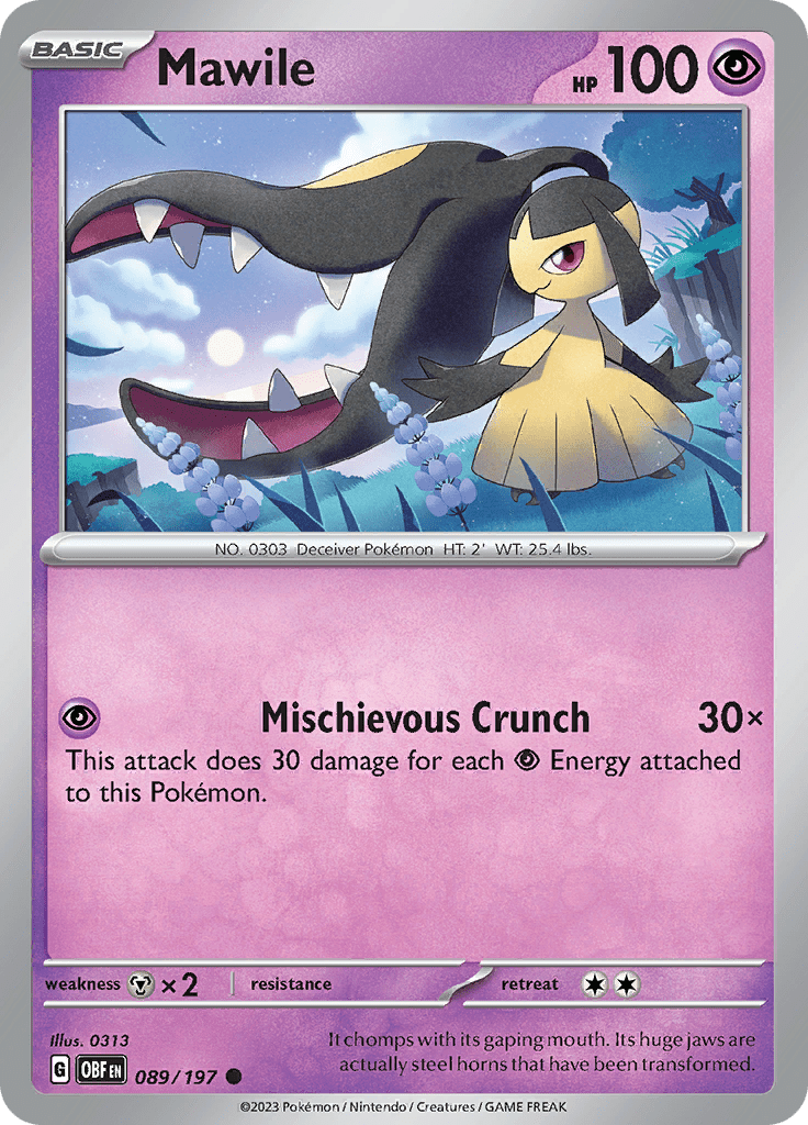Mawile (089/197) [Scarlet & Violet: Obsidian Flames] Pokemon Single Pokémon  | Multizone: Comics And Games