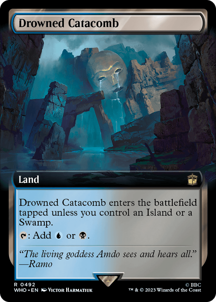Drowned Catacomb (Extended Art) [Doctor Who] MTG Single Magic: The Gathering  | Multizone: Comics And Games