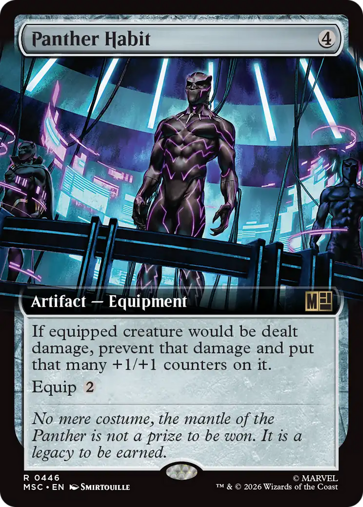 Panther Habit (Extended Art) [Marvel Super Heroes Commander] MTG Single Magic: The Gathering  | Multizone: Comics And Games