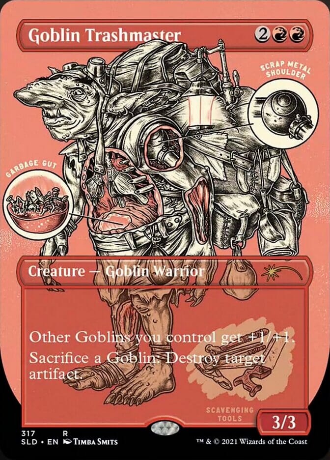 Goblin Trashmaster (Borderless Foil Etched) [Secret Lair Drop Series] MTG Single Magic: The Gathering  | Multizone: Comics And Games