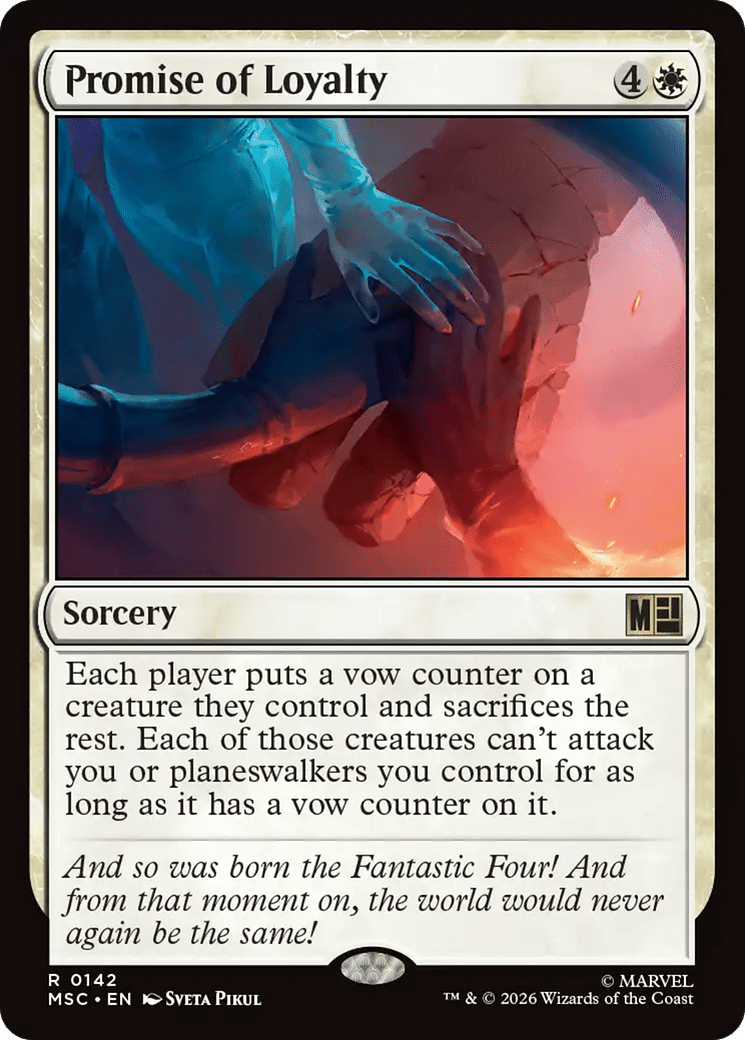 Promise of Loyalty [Marvel Super Heroes Commander] MTG Single Magic: The Gathering  | Multizone: Comics And Games