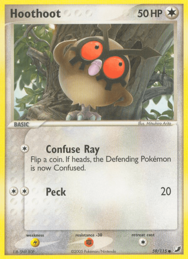 Hoothoot (59/115) [EX: Unseen Forces] Pokemon Single Pokémon  | Multizone: Comics And Games