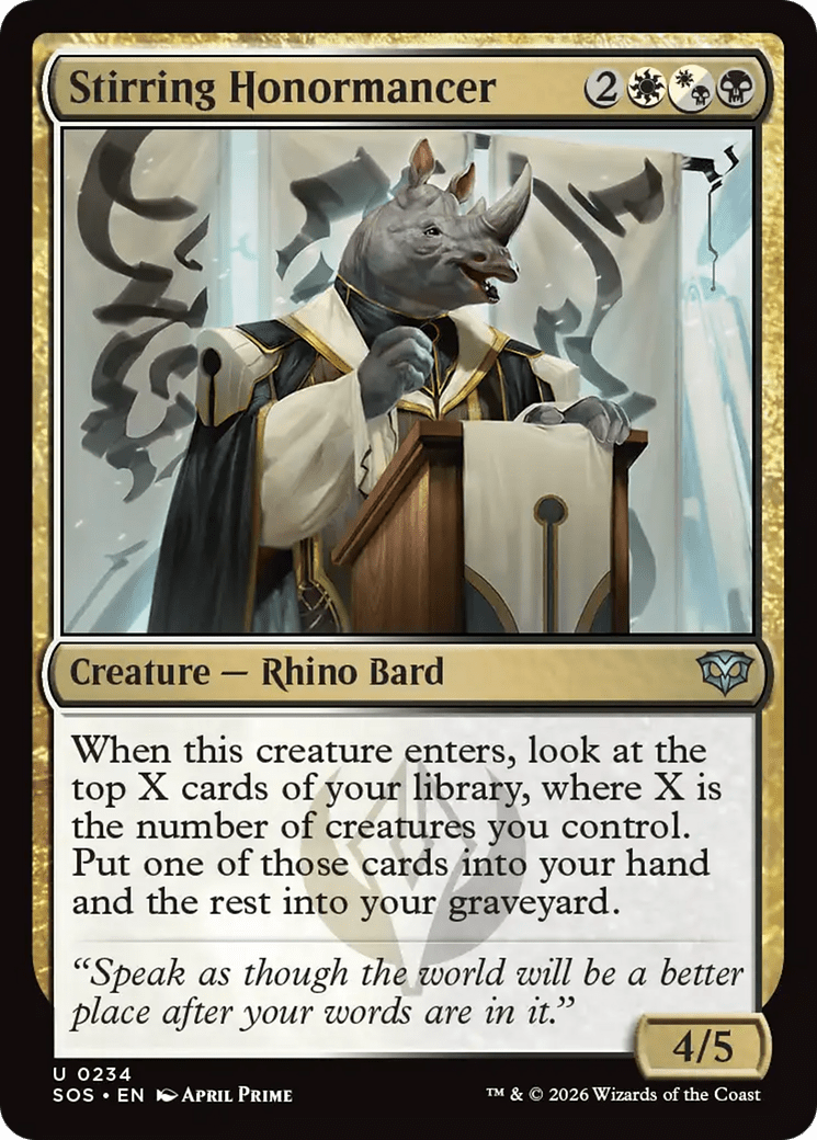 Stirring Honormancer [Secrets of Strixhaven] MTG Single Magic: The Gathering  | Multizone: Comics And Games