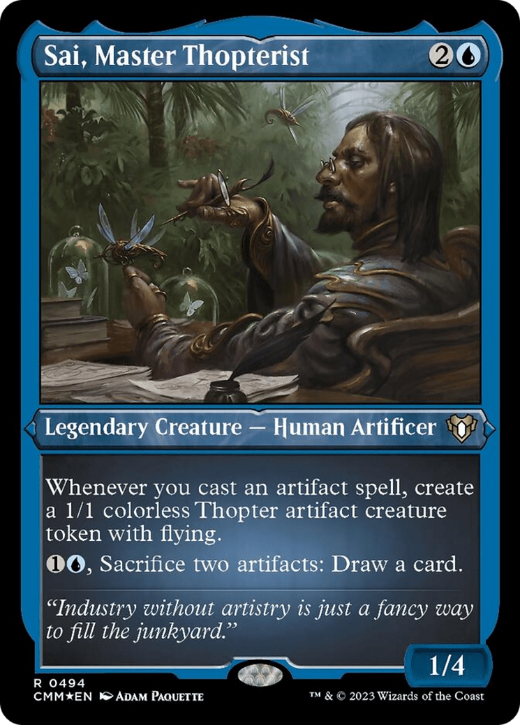 Sai, Master Thopterist (Foil Etched) [Commander Masters] MTG Single Magic: The Gathering  | Multizone: Comics And Games