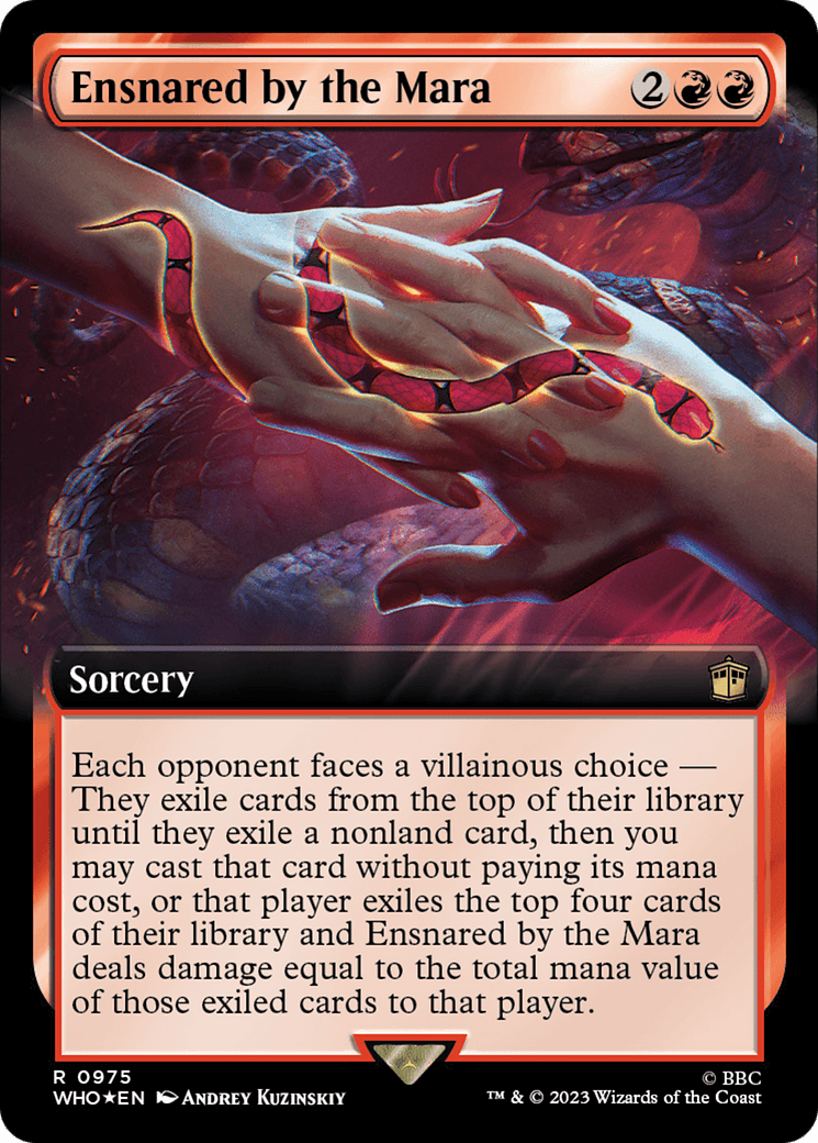 Ensnared by the Mara (Extended Art) (Surge Foil) [Doctor Who] MTG Single Magic: The Gathering  | Multizone: Comics And Games