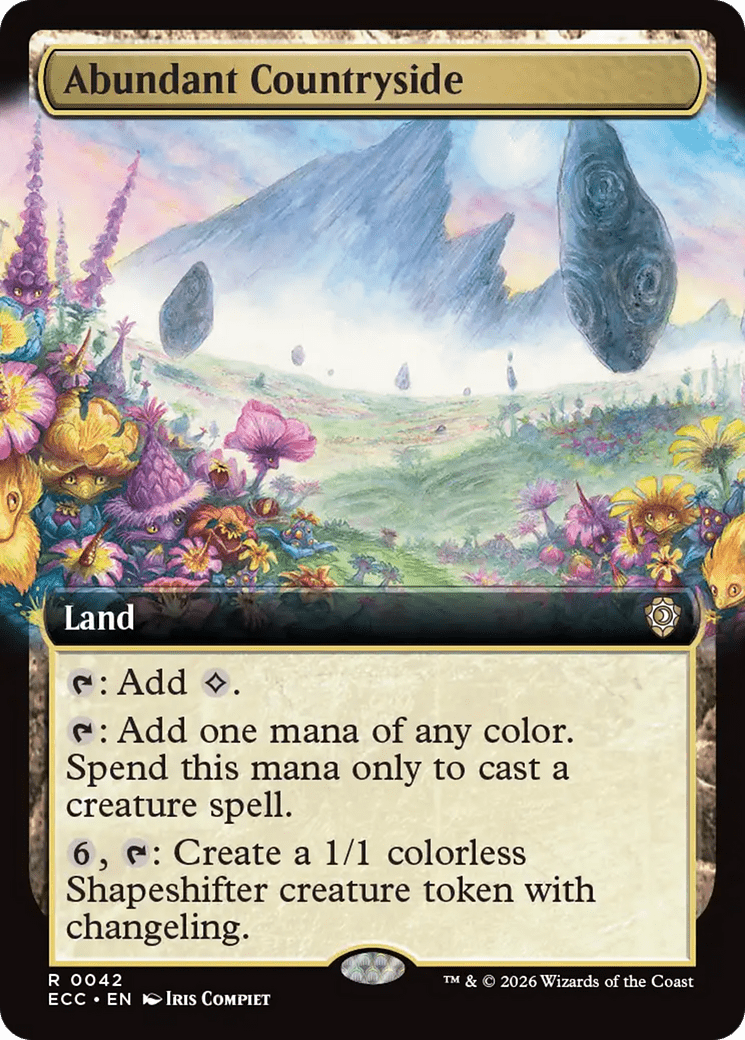 Abundant Countryside (Extended Art) [Lorwyn Eclipsed Commander] MTG Single Magic: The Gathering  | Multizone: Comics And Games