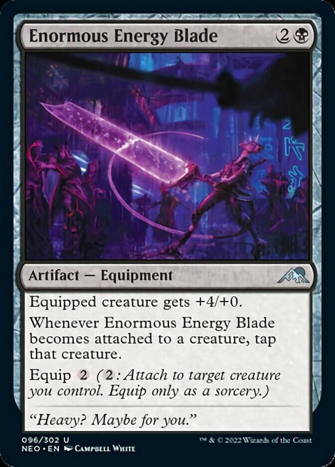 Enormous Energy Blade [Kamigawa: Neon Dynasty] MTG Single Magic: The Gathering  | Multizone: Comics And Games