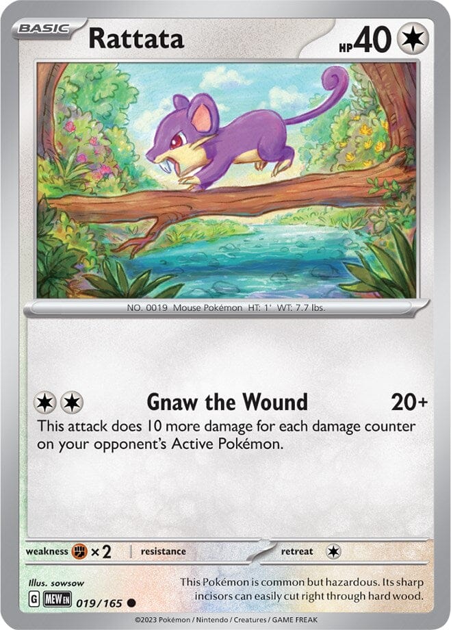 Rattata (019/165) [Scarlet & Violet 151] Pokemon Single Pokémon  | Multizone: Comics And Games