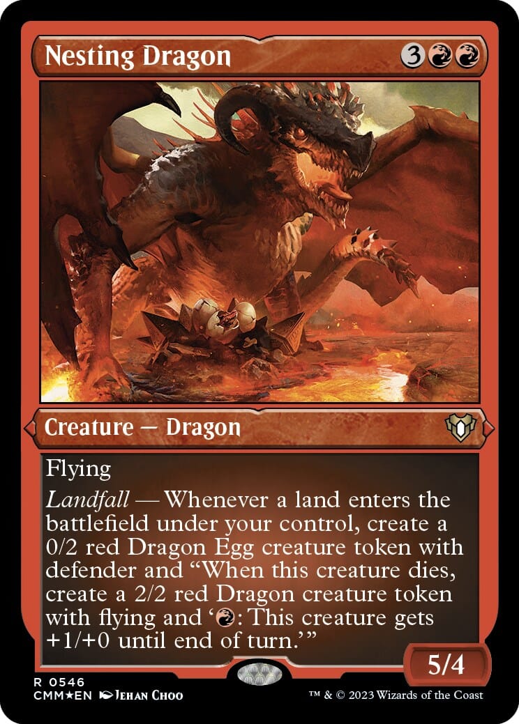 Nesting Dragon (Foil Etched) [Commander Masters] MTG Single Magic: The Gathering  | Multizone: Comics And Games