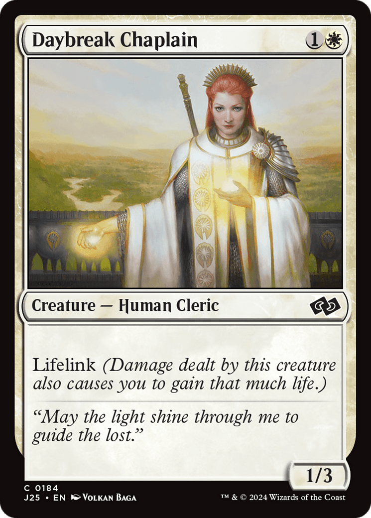 Daybreak Chaplain [Foundations Jumpstart] MTG Single Magic: The Gathering  | Multizone: Comics And Games