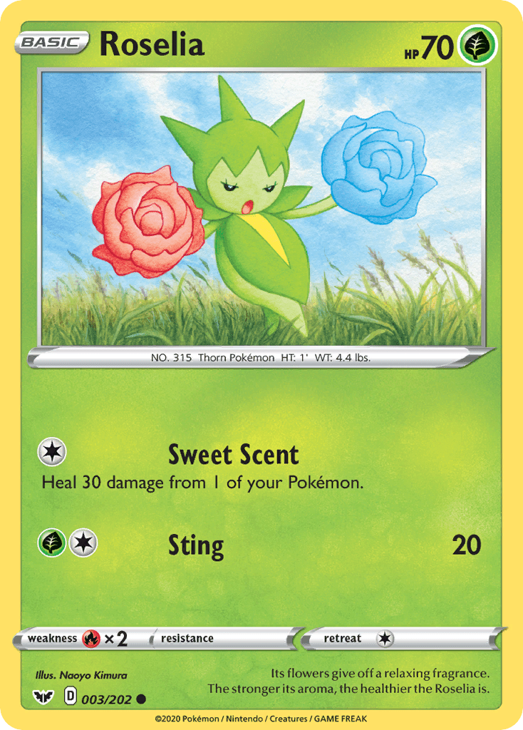 Roselia (003/202) [Sword & Shield: Base Set] Pokemon Single Pokémon  | Multizone: Comics And Games