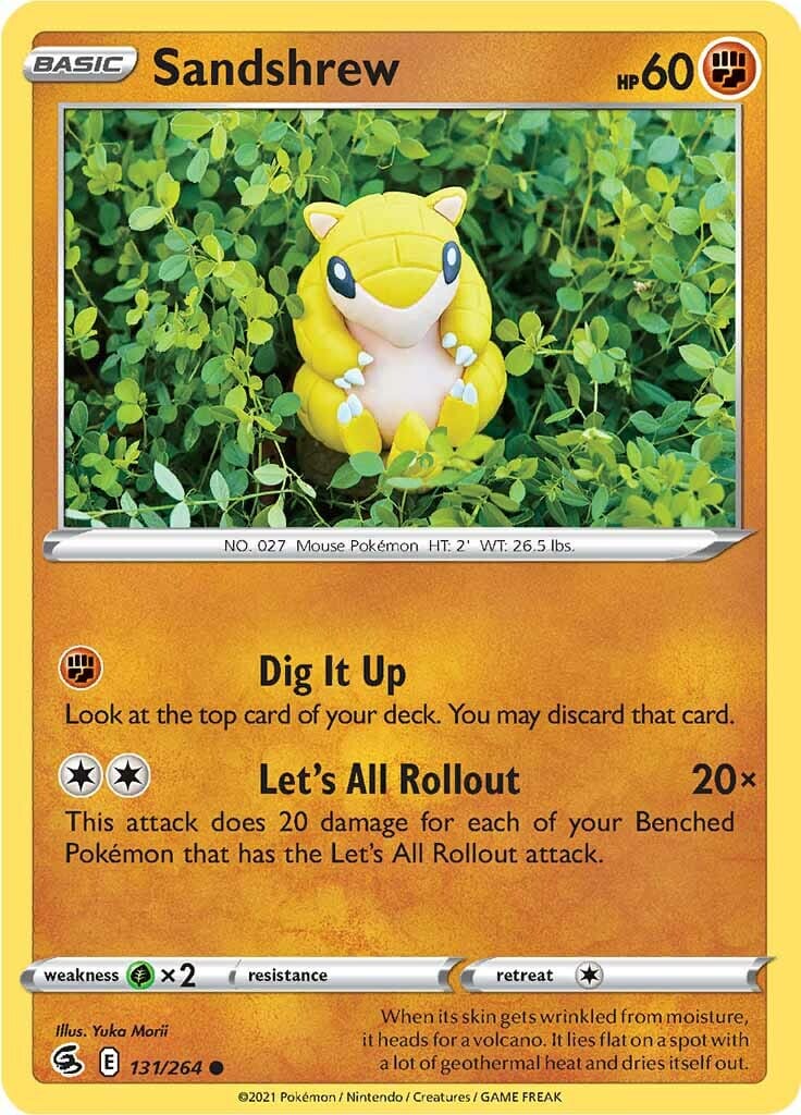 Sandshrew (131/264) [Sword & Shield: Fusion Strike] Pokemon Single Pokémon  | Multizone: Comics And Games