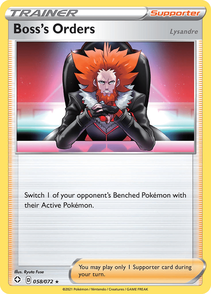 Boss's Orders (058/072) (Deck Exclusive) [Sword & Shield: Shining Fates] Pokemon Single Pokémon  | Multizone: Comics And Games