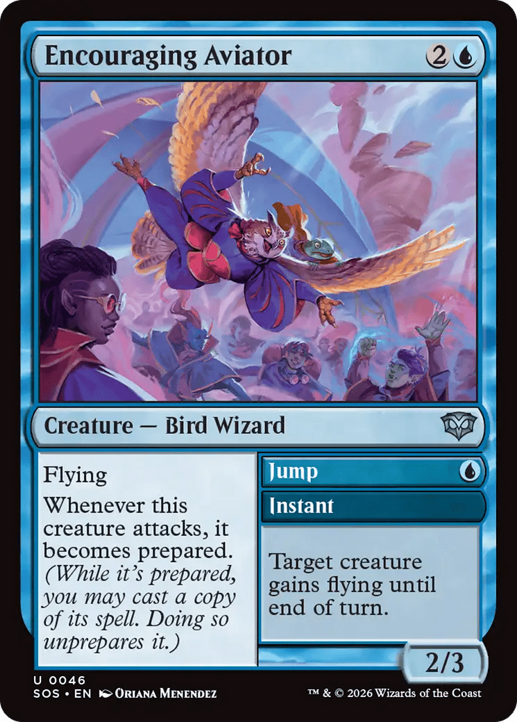 Encouraging Aviator [Secrets of Strixhaven] MTG Single Magic: The Gathering  | Multizone: Comics And Games