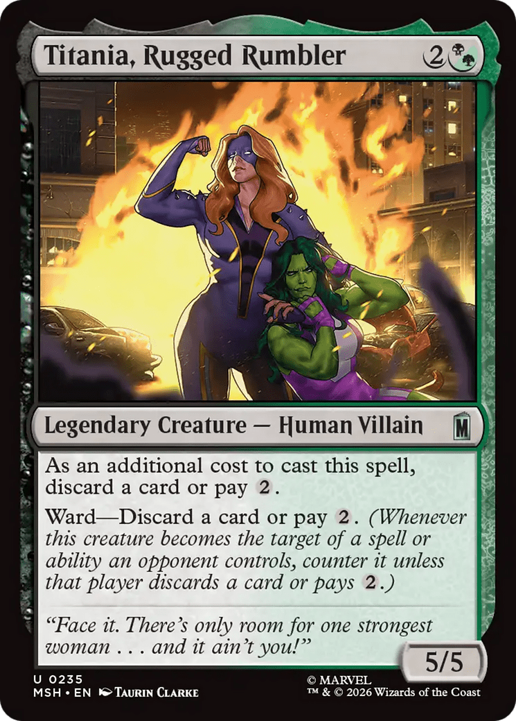 Titania, Rugged Rumbler [Marvel Super Heroes] MTG Single Magic: The Gathering  | Multizone: Comics And Games