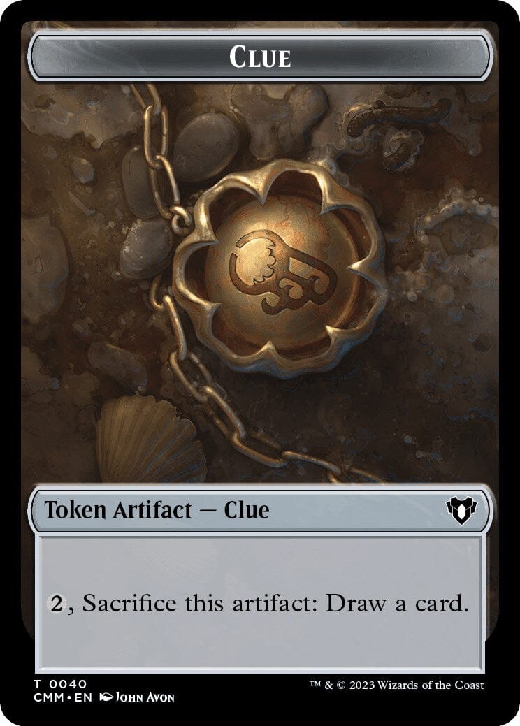 Clue // Elephant Double-Sided Token [Commander Masters Tokens] MTG Single Magic: The Gathering  | Multizone: Comics And Games