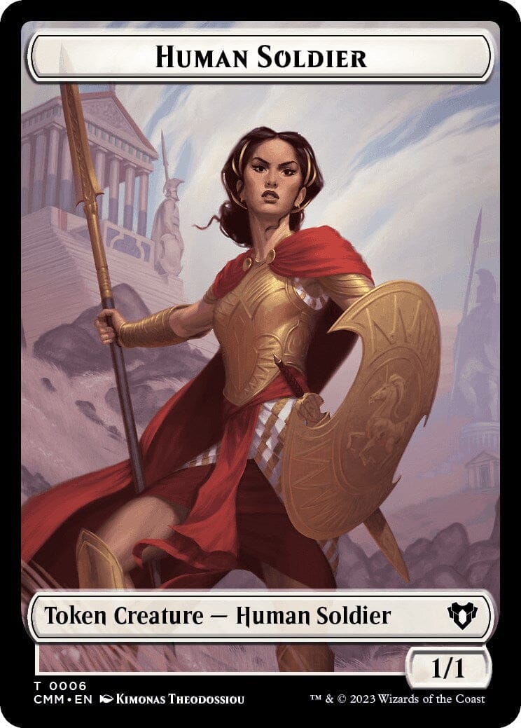 Human Soldier // Zombie (0013) Double-Sided Token [Commander Masters Tokens] MTG Single Magic: The Gathering  | Multizone: Comics And Games
