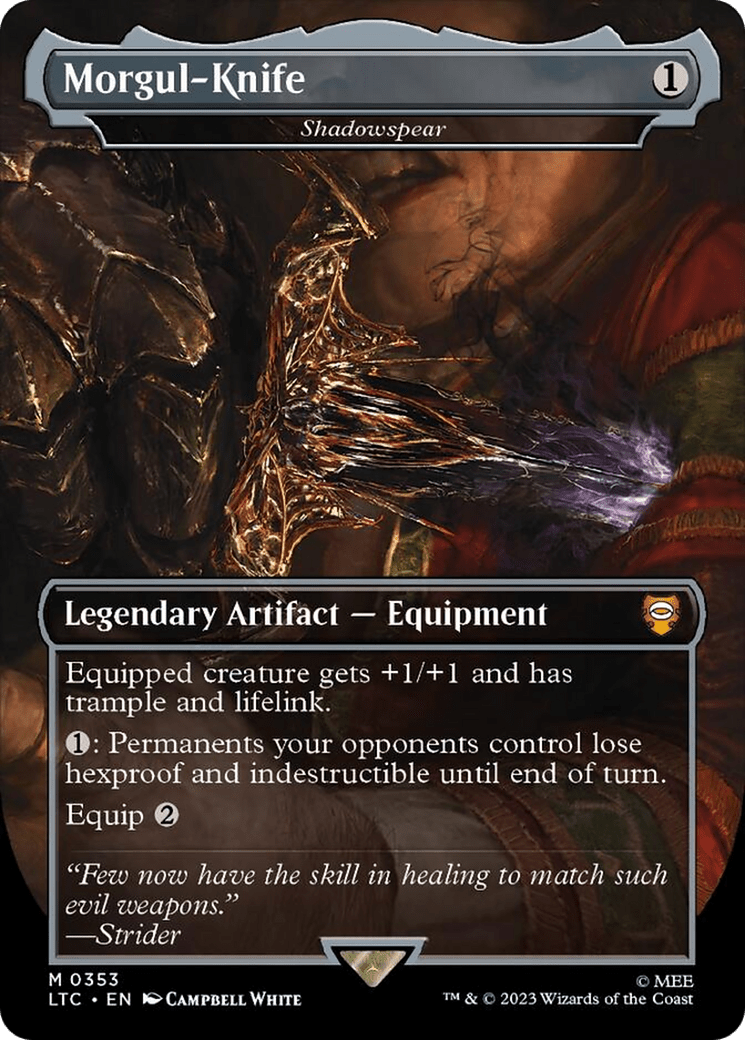 Morgul-Knife - Shadowspear [The Lord of the Rings: Tales of Middle-Earth Commander] MTG Single Magic: The Gathering  | Multizone: Comics And Games