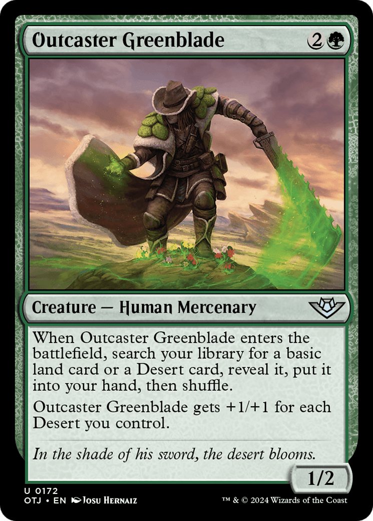 Outcaster Greenblade [Outlaws of Thunder Junction] MTG Single Magic: The Gathering  | Multizone: Comics And Games