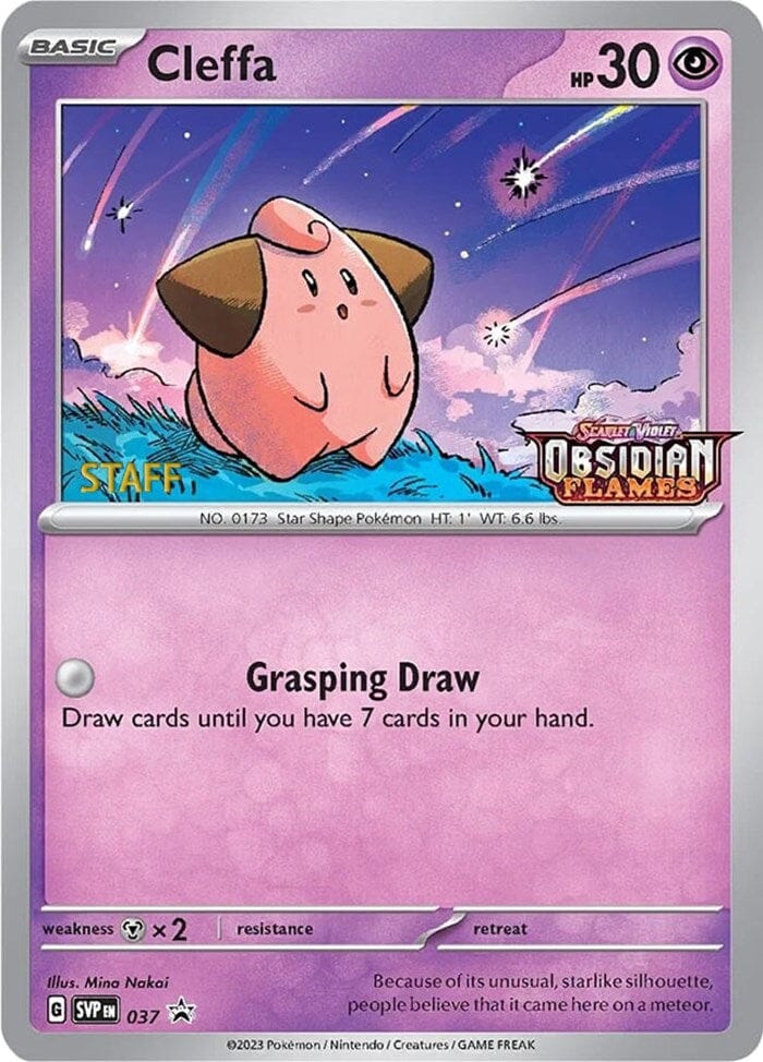 Cleffa (037) (Stamped) (Staff) [Scarlet & Violet: Black Star Promos] Pokemon Single Pokémon  | Multizone: Comics And Games