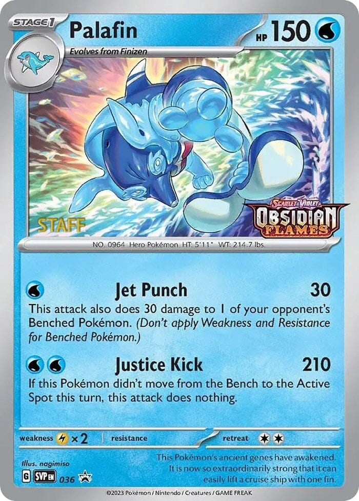 Palafin (036) (Stamped) (Staff) [Scarlet & Violet: Black Star Promos] Pokemon Single Pokémon  | Multizone: Comics And Games