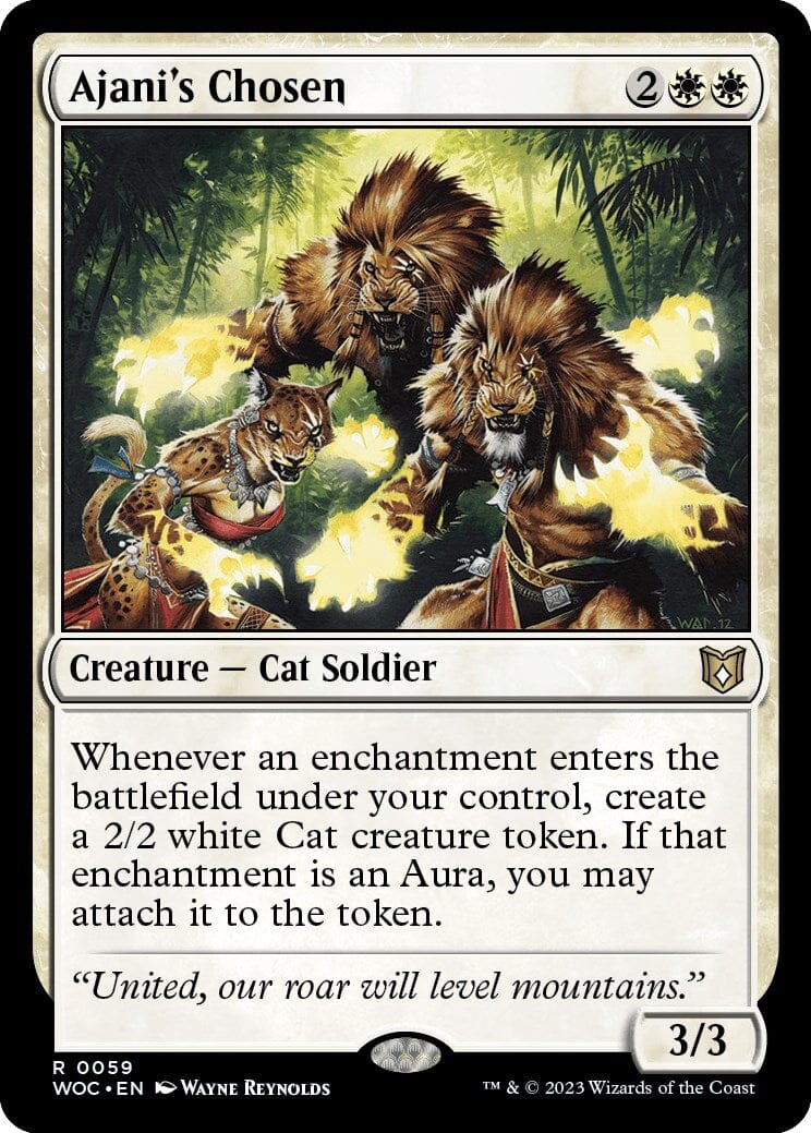 Ajani's Chosen [Wilds of Eldraine Commander] MTG Single Magic: The Gathering  | Multizone: Comics And Games