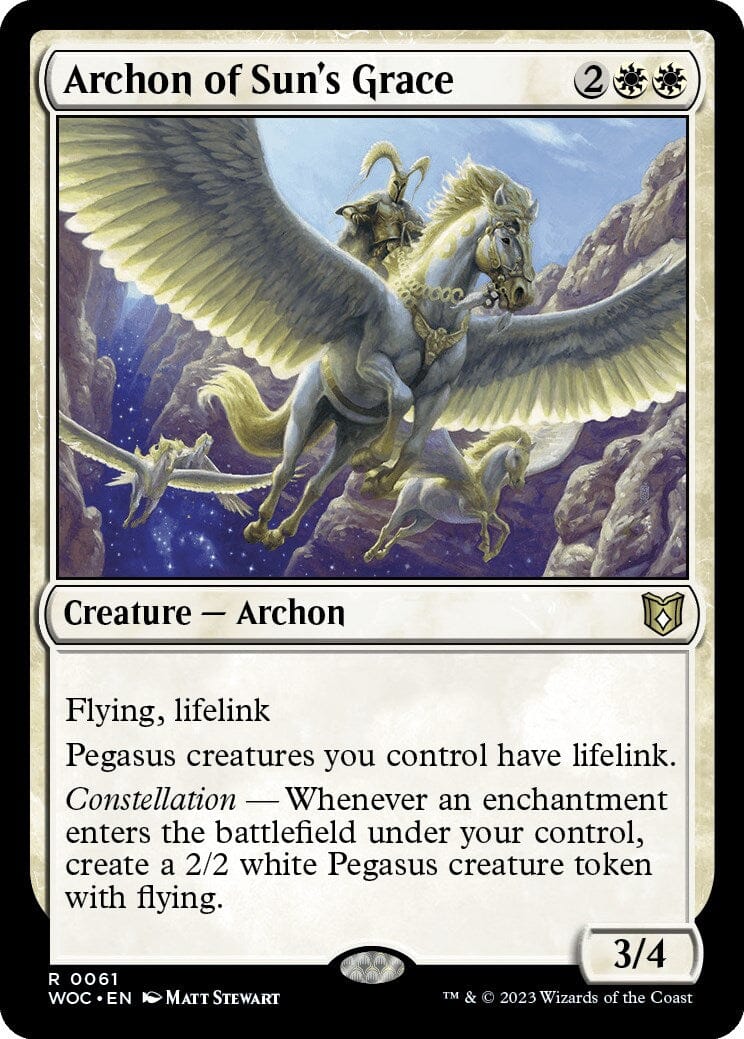 Archon of Sun's Grace [Wilds of Eldraine Commander] MTG Single Magic: The Gathering  | Multizone: Comics And Games