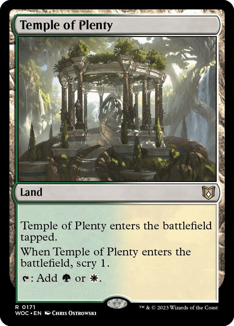 Temple of Plenty [Wilds of Eldraine Commander] MTG Single Magic: The Gathering  | Multizone: Comics And Games