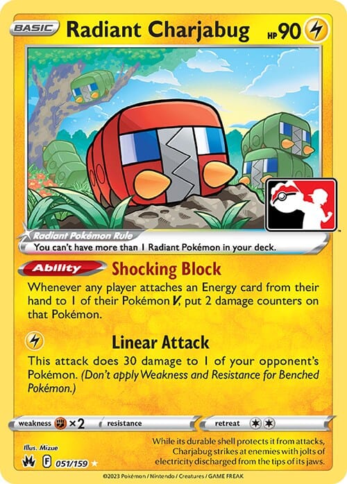 Radiant Charjabug (051/159) [Prize Pack Series Three] Pokemon Single Pokémon  | Multizone: Comics And Games