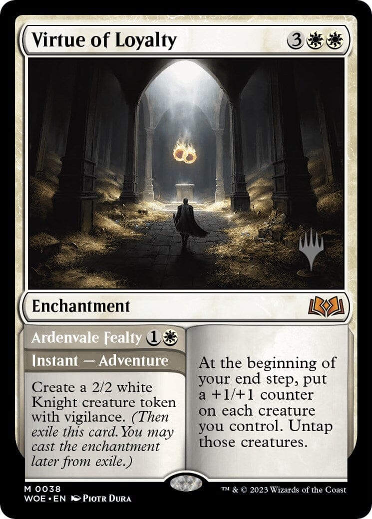 Virtue of Loyalty // Ardenvale Fealty (Promo Pack) [Wilds of Eldraine Promos] MTG Single Magic: The Gathering  | Multizone: Comics And Games