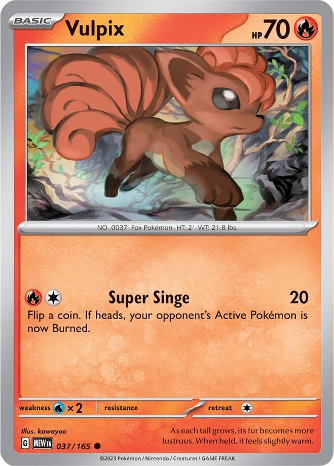 Vulpix (037/165) [Scarlet & Violet 151] Pokemon Single Pokémon  | Multizone: Comics And Games