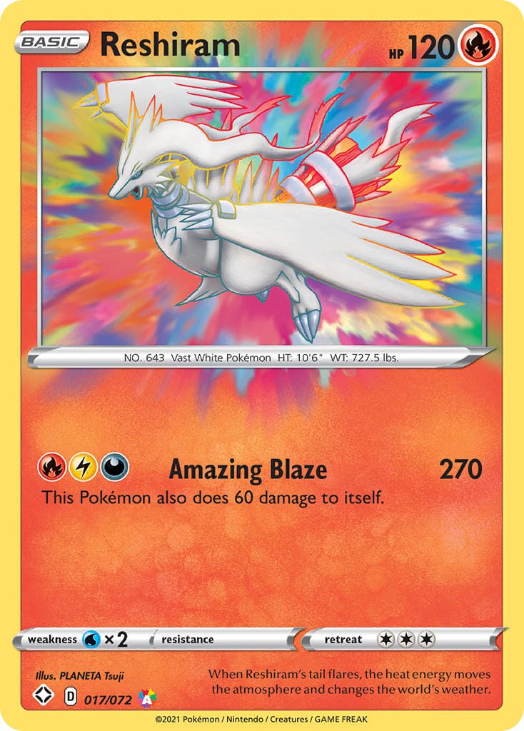 Reshiram (017/072) [Sword & Shield: Shining Fates] Pokemon Single Pokémon  | Multizone: Comics And Games
