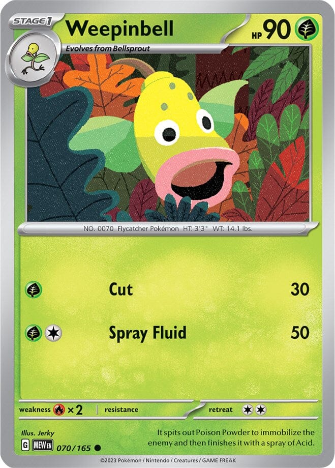 Weepinbell (070/165) [Scarlet & Violet 151] Pokemon Single Pokémon  | Multizone: Comics And Games