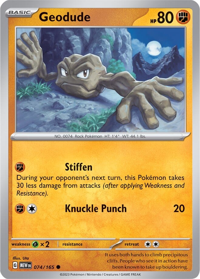 Geodude (074/165) [Scarlet & Violet 151] Pokemon Single Pokémon  | Multizone: Comics And Games