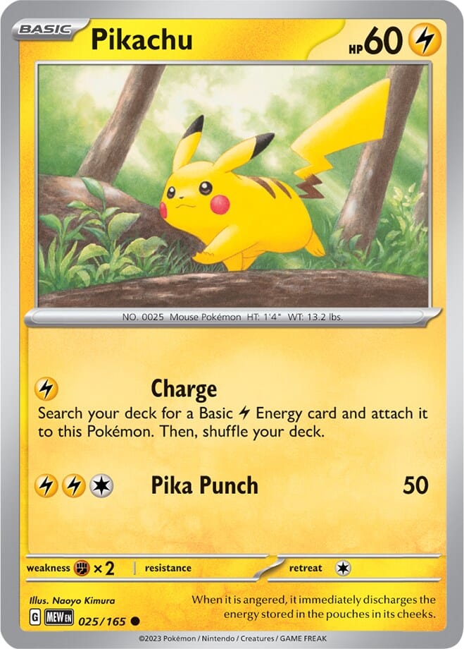 Pikachu (025/165) [Scarlet & Violet 151] Pokemon Single Pokémon  | Multizone: Comics And Games