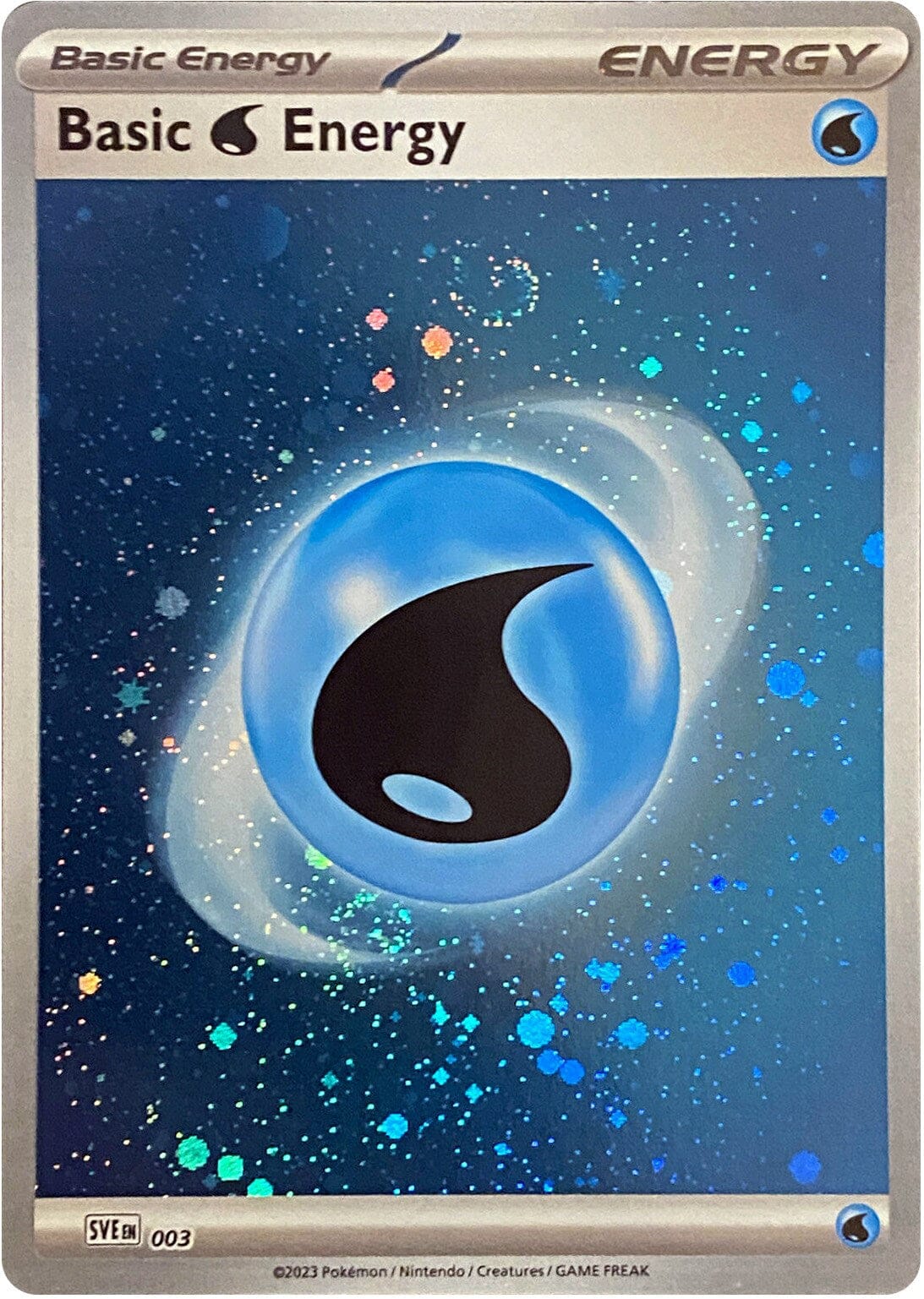 Basic Water Energy (003) (Cosmos Holo) [Scarlet & Violet: Base Set] Pokemon Single Pokémon  | Multizone: Comics And Games