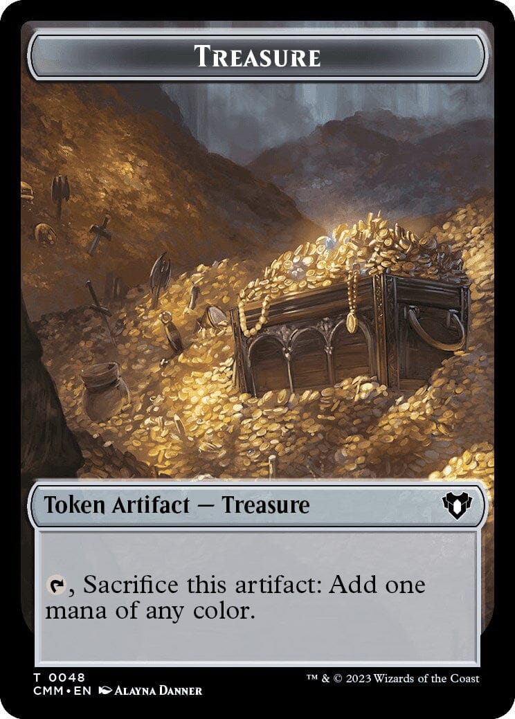 Treasure // Elephant Double-Sided Token [Commander Masters Tokens] MTG Single Magic: The Gathering  | Multizone: Comics And Games